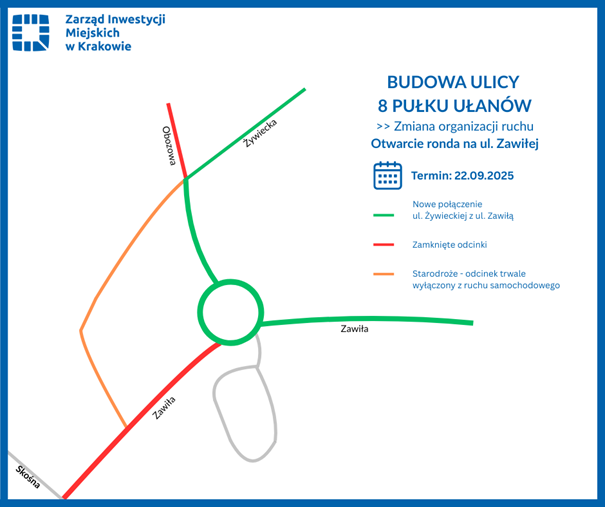 Nowe rondo przy ul. Zawiłej
