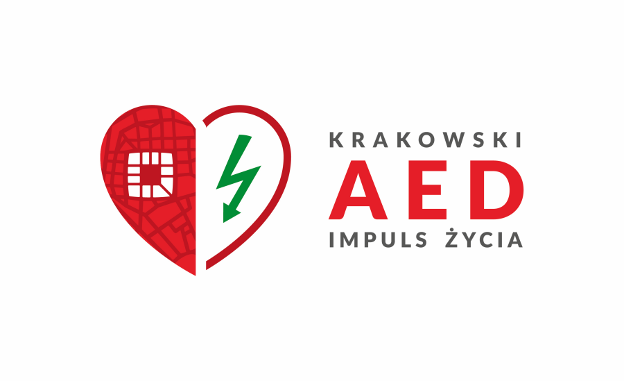 AED, krakowski impuls życia, logo