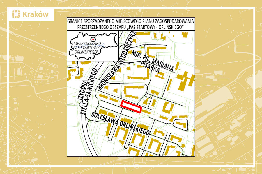 Granice miejscowego planu zagospodarowania przestrzennego obszaru „Pas Startowy - Orlińskiego”
