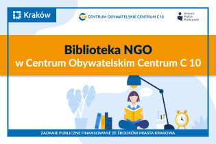 Biblioteka NGO, kluczowe informacje na temat możliwości skorzystania z biblioteki w Centrum Obywatelskim C10