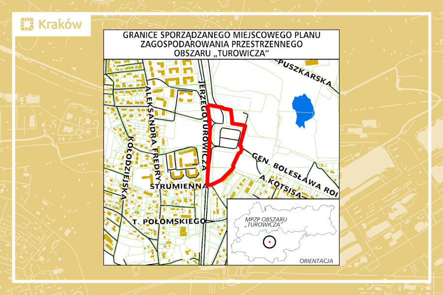 Granice projektu miejscowego planu zagospodarowania przestrzennego obszaru „Turowicza”