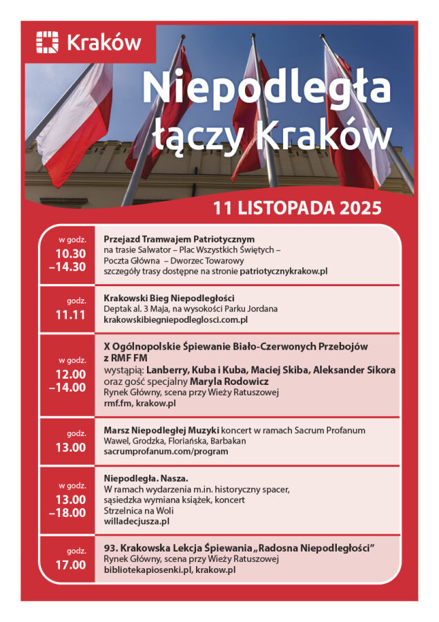 11 listopada harmonogram