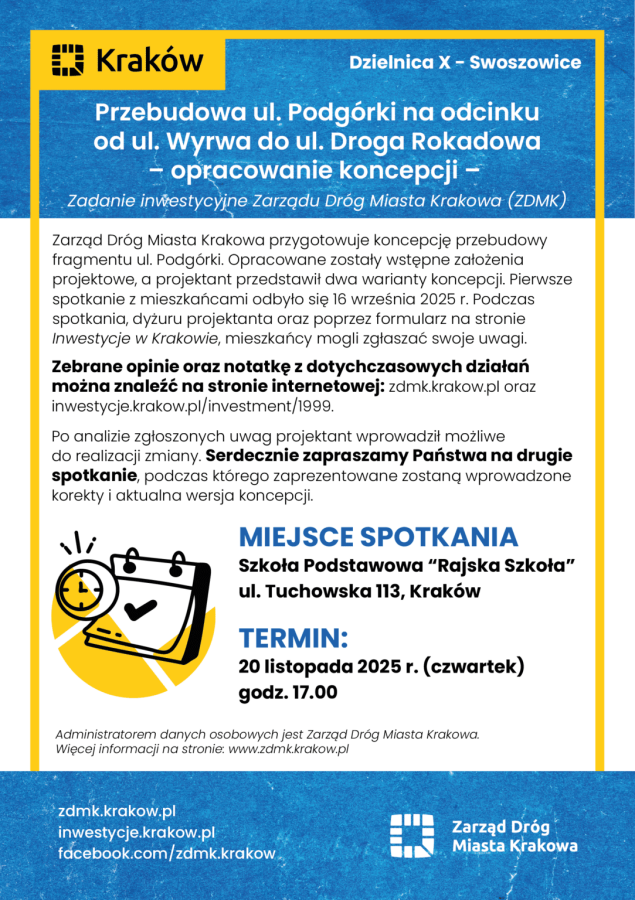 Ulotka w sprawie spotkania