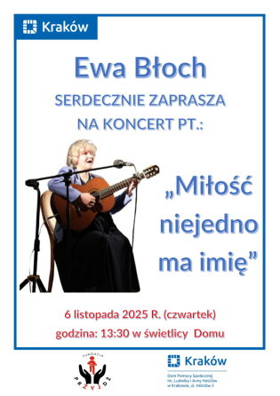 Koncert Ewy Błoch „Miłość niejedno ma imię”.