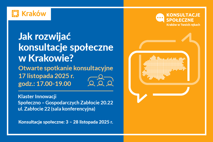Otwarte spotkanie konsultacyjne: Jak rozwijać konsultacje społeczne w Krakowie?