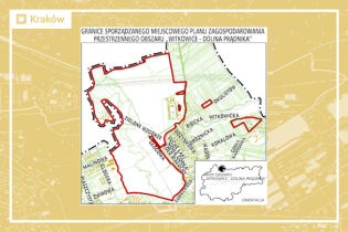 Granice projektu miejscowego planu zagospodarowania przestrzennego obszaru „Witkowice – Dolina Prądnika”