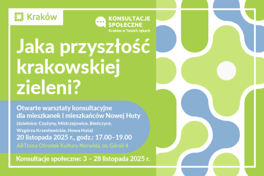 Otwarte spotkanie konsultacyjne: Jaka przyszłość krakowskiej zieleni?
