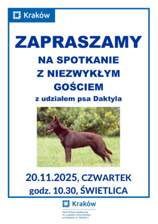 Kolejne spotkanie z psem Daktylem i jego Paniom.