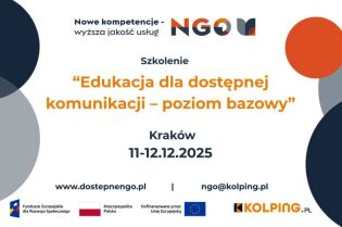 „Edukacja dla dostępnej komunikacji – poziom bazowy”