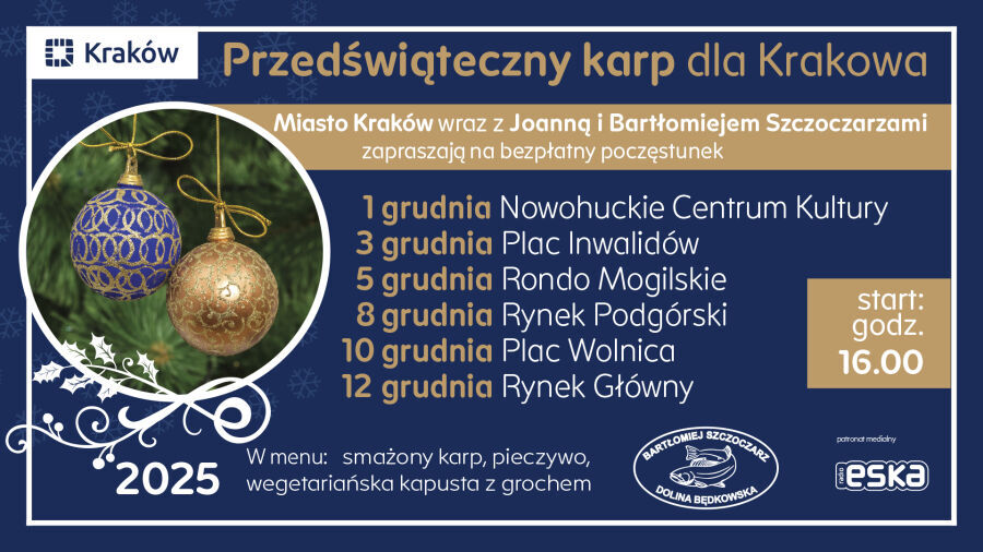 Przedświąteczny karp dla krakowian 