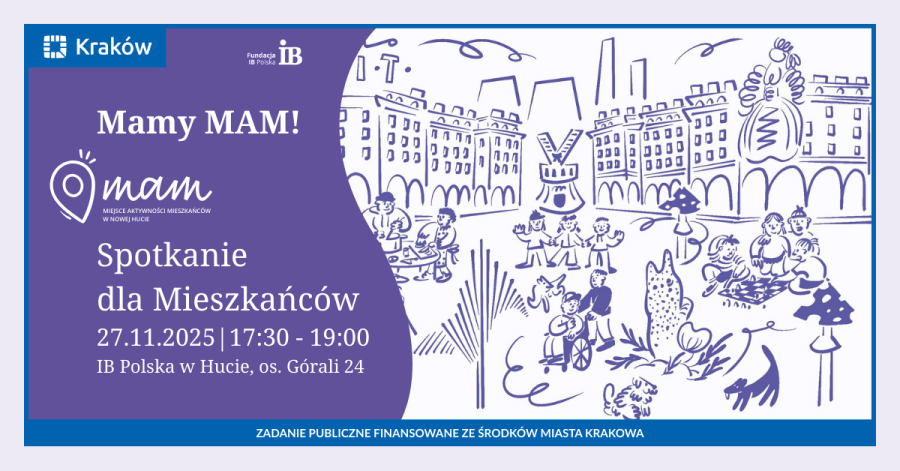 Na grafice zamieszczono kluczowe informacje na temat spotkania dla mieszkańców 