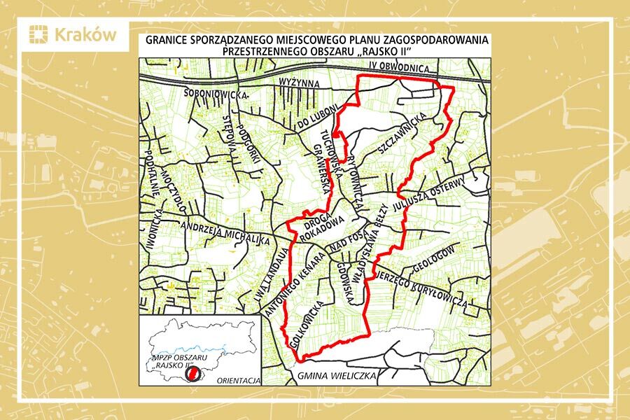 Granice miejscowego planu zagospodarowania przestrzennego obszaru „Rajsko II”