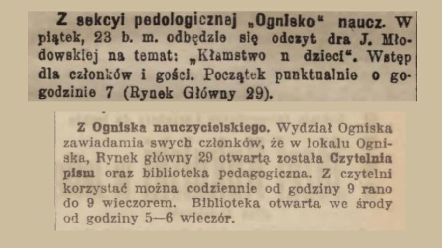 Ilustracja 2 “Nowiny” 1913, nr 115 i “Naprzód” 1916, nr 300