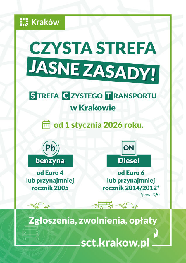 Strefa Czystego Transportu - plakat informacyjny