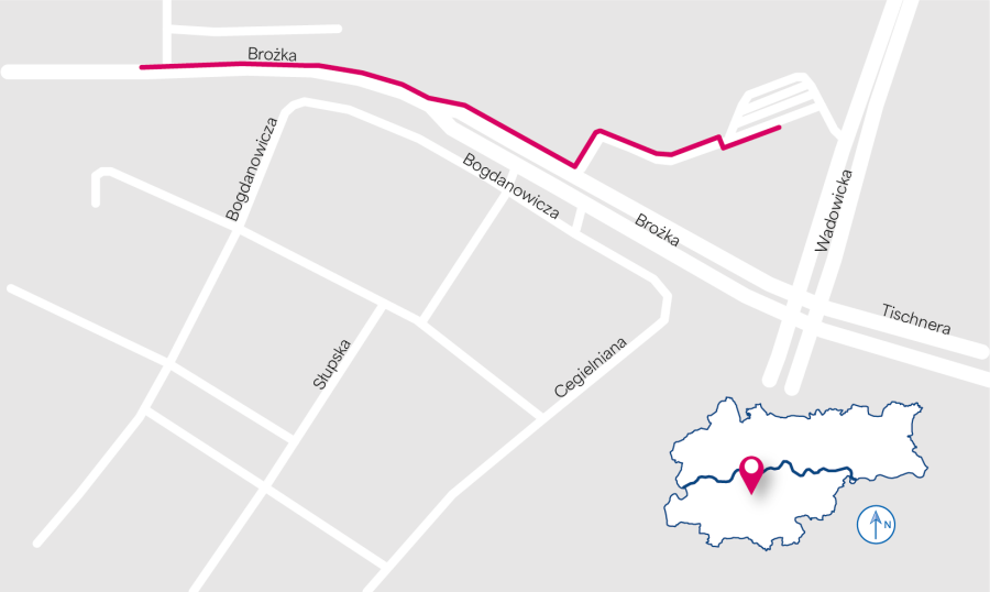 Ścieżka rowerowa przy ul. Brożka
