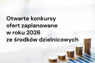 zaplanowane środki na otwarte konkursy ofert