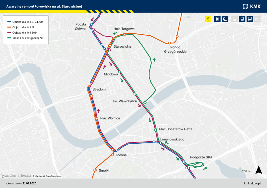 Prace na ulicy Starowiślnej