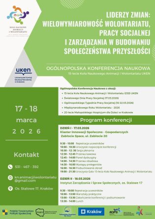 Liderzy zmian spotkają się w Krakowie - program 