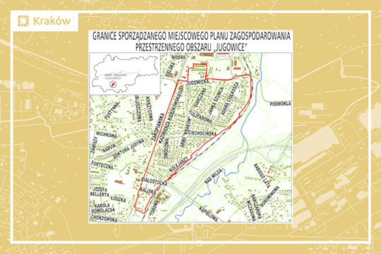 Granice projektu miejscowego planu zagospodarowania przestrzennego obszaru „Jugowice”