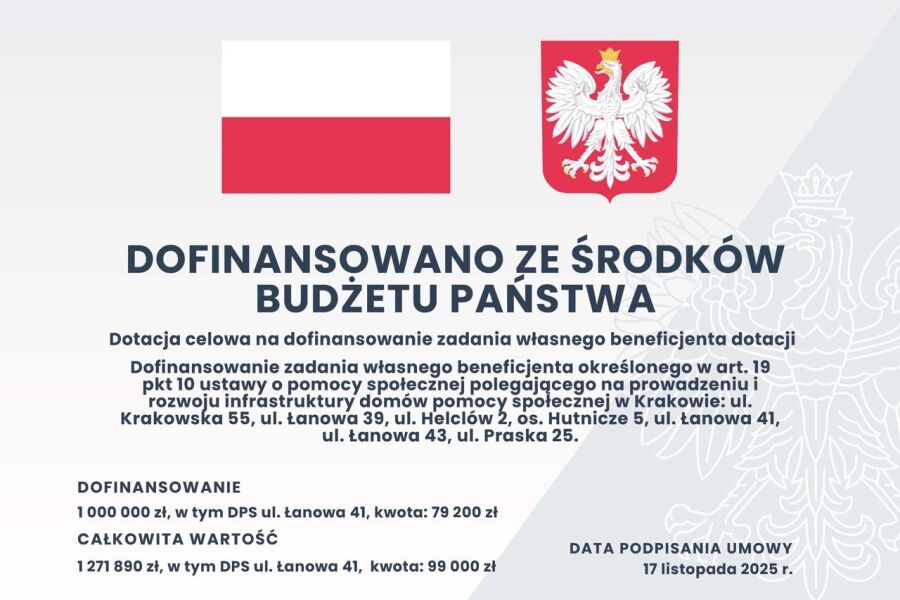 Dom Pomocy Społecznej w Krakowie, ul. Łanowa 41 - Zakup bramy pożarowej przy budynku 41B z systemem SOS oraz generatora dwutlenku chloru w budynku 43E