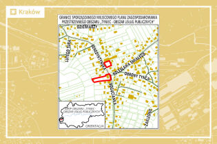 Granice miejscowego planu zagospodarowania przestrzennego obszaru „Tyniec – obszar usług publicznych”