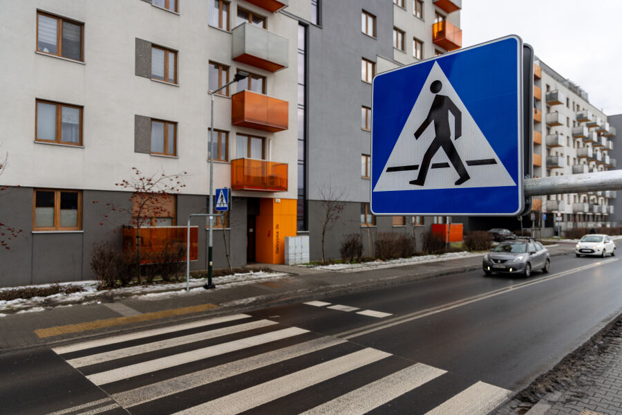 Przejście dla pieszych na ul. Galicyjskiej.