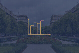 Grafika promująca rozliczenie podatku PIT w Krakowie – w tle widać Aleje Róż w Nowej Hucie.