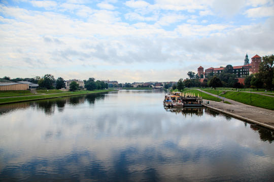 Wisła widoczna z mostu Grunwaldzkiego