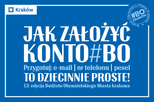 Na grafice informacja jak założyć konto, wystarczy: email, numer telefonu i pesel