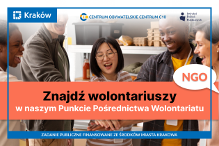 Informacja dla NGO - znajdź wolontariuszy w Centrum