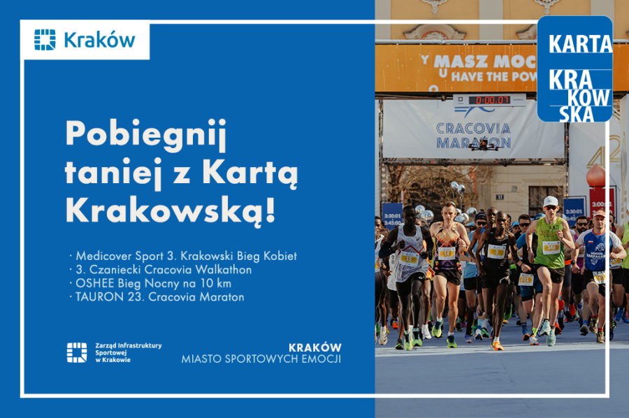 Biegnij taniej z Kartą Krakowską