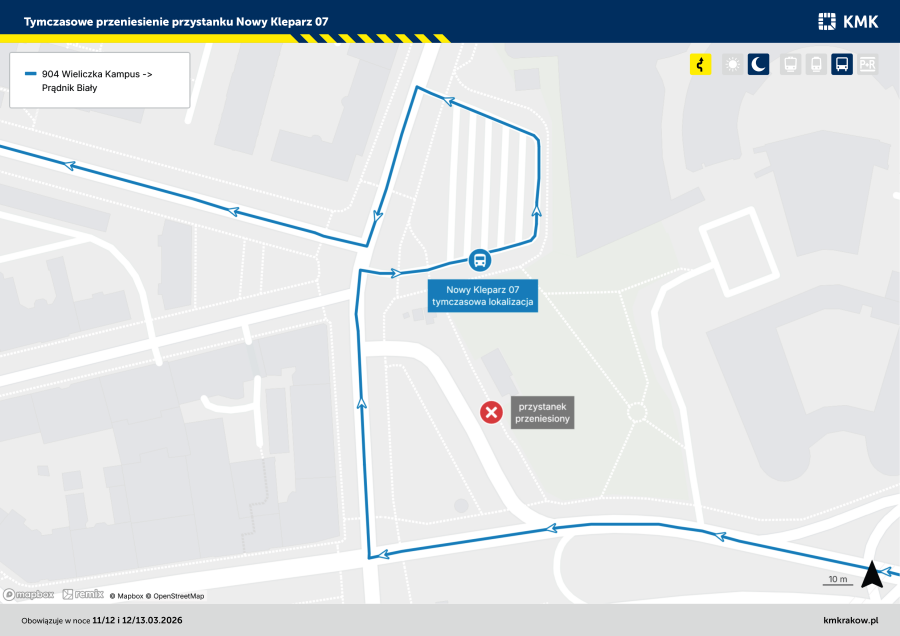 Tymczasowe przeniesienie przystanku Nowy Kleparz 07