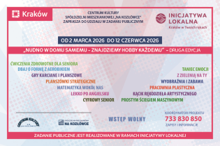 Grafika widoczna na zdjęciu zawiera opisy inicjatywy lokalnej w formie kafelków z poszczególnymi zajęciami.