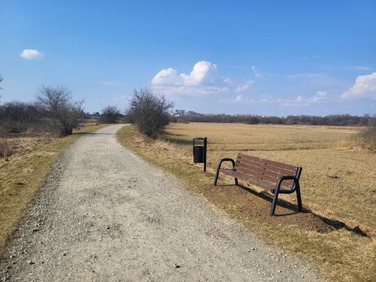 łąki nowohuckie, nowe ławki i kosze