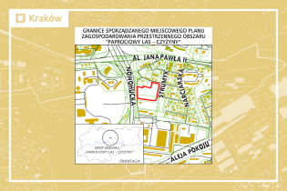 Granice miejscowego planu zagospodarowania przestrzennego obszaru „Paprociowy Las - Czyżyny”