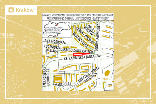 Granice miejscowego planu zagospodarowania przestrzennego obszaru „Mistrzejowice - Zawieyskiego”