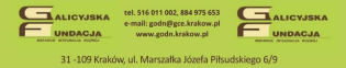 logo Galicyjska Fundacja z danymi teleadresowymi 