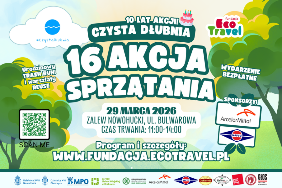 Kluczowe informacje na temat planowanego wydarzenia tj. 16 Akcja Sprzątania Czysta Dłubnia Wiosna 2026