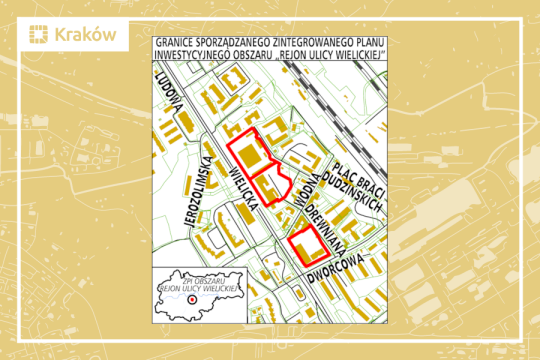 Granice projektu zintegrowanego planu inwestycyjnego obszaru „Rejon ulicy Wielickiej”