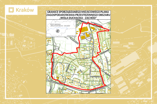 Granice miejscowego planu zagospodarowania przestrzennego obszaru „Wola Duchacka-Zachód”