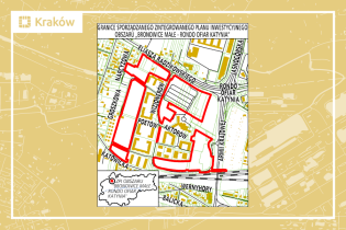 Granice zintegrowanego planu inwestycyjnego obszaru „Bronowice Małe – Rondo Ofiar Katynia”