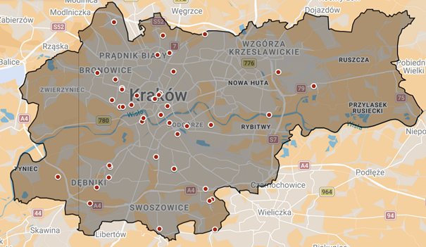 Mapa aktywności PINB w zakresie robót rozbiórkowych