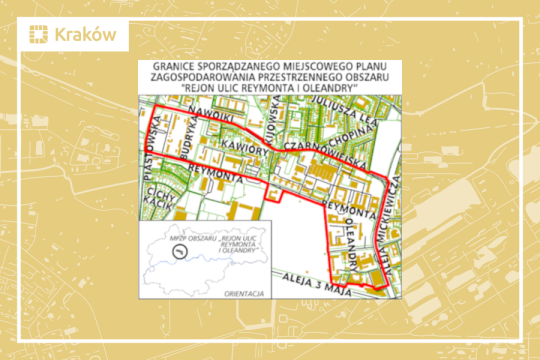 Granice miejscowego planu zagospodarowania przestrzennego obszaru „Rejon ulic Reymonta i Oleandry”