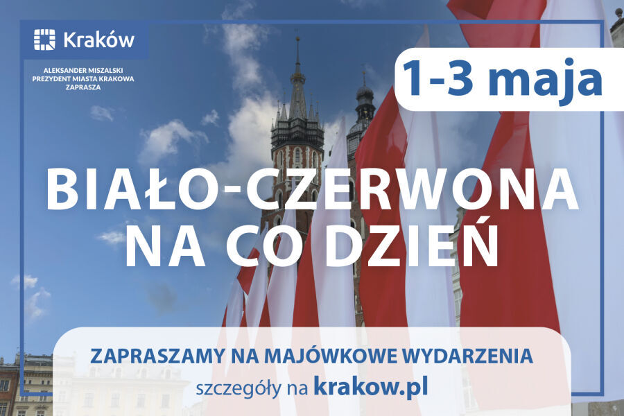 Flaga biało-czerwona, zaproszenie na majówkę