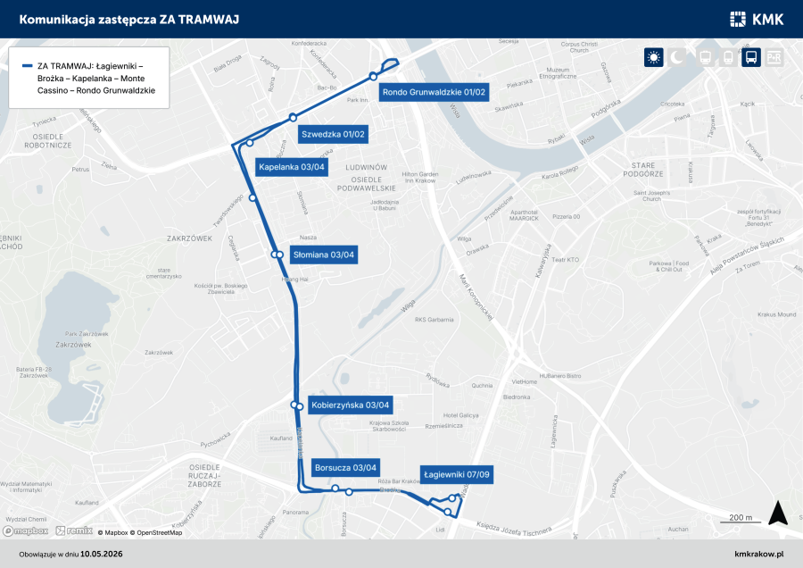 Komunikacja zastępcza ZA TRAMWAJ