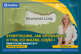 Kluczowe informacje na temat szkolenia, w prawym rogu zdjęcie osoby prowadzącej szkolenie 