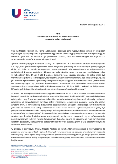 Apel Unii Metropolii Polskich
