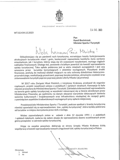 Pismo do MSIT sierpień 2023 