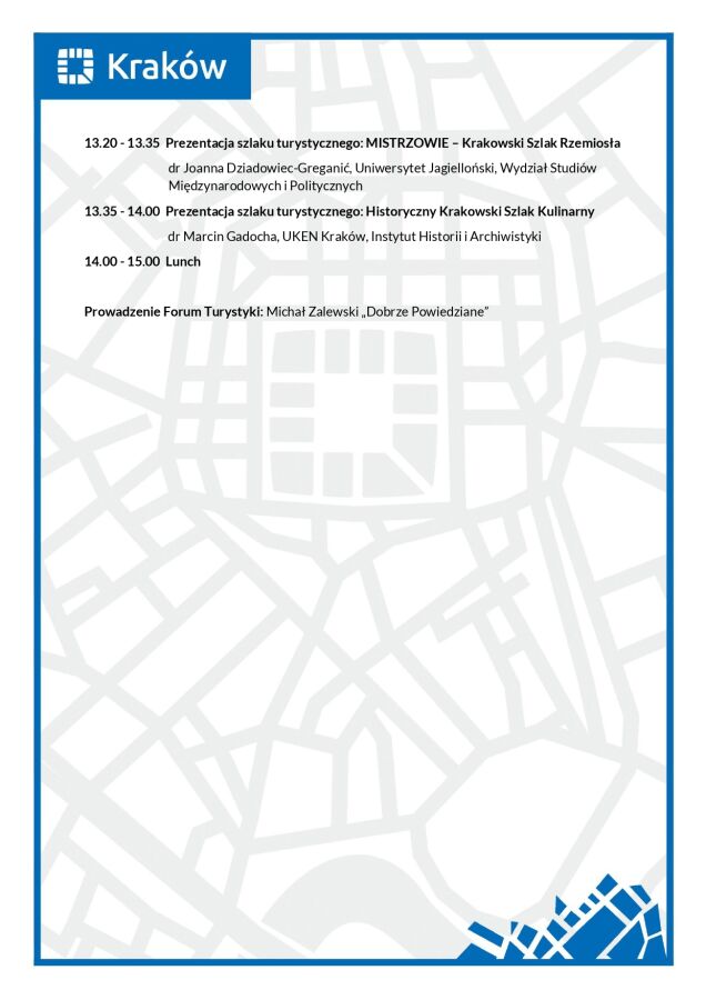 Program Forum Turystyki 2