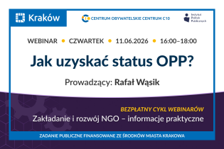 Bezpłatne szkolenie online: Jak uzyskać status organizacji pożytku publicznego?